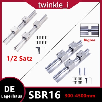 SBR16 L300mm~ 4500mm Linearschienen führungswelle Silde & SBR16UU Lagerblock Set