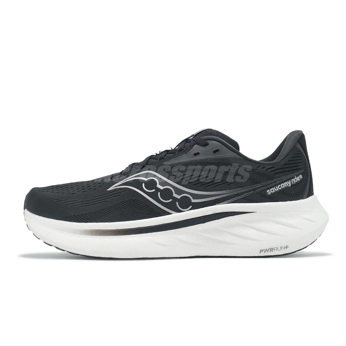 Saucony Ride 18 Black White Men Runner Road Running Jogging Shoes