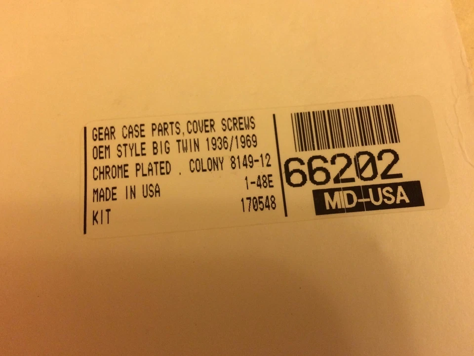 big twin 1936-1969 gear case screws cp USA - Image 2 of 2