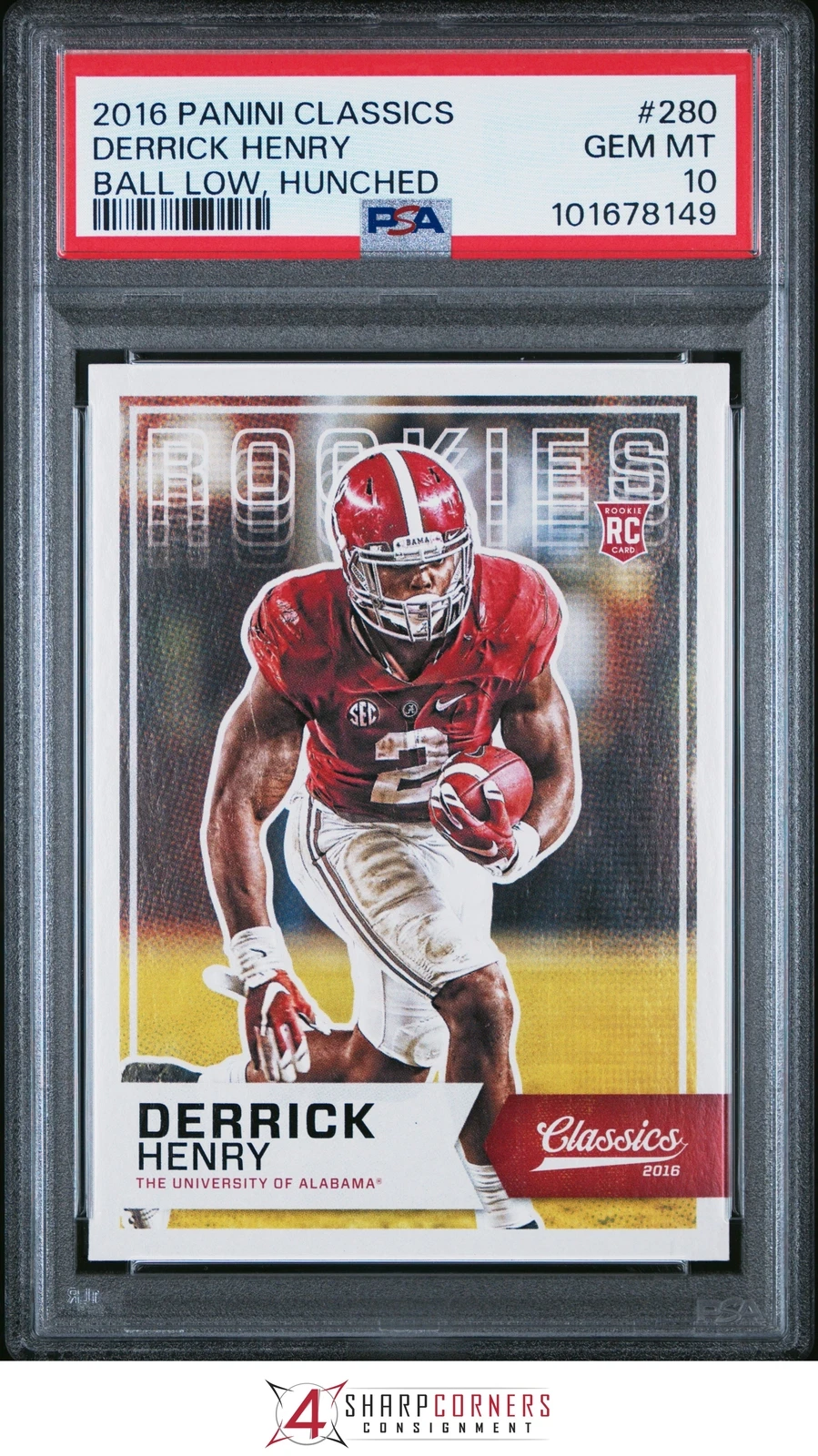 Derrick Henry Panini Classics #280 Ball Low, Hunched