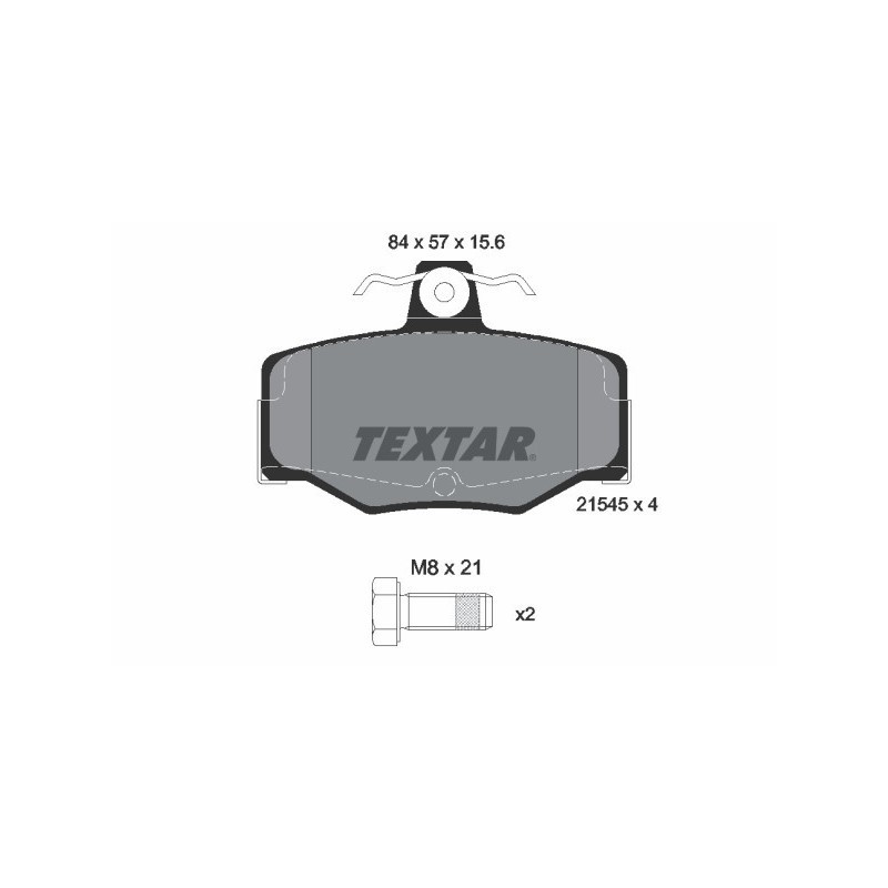 Rear Brake Pads Set Of 4 With Brake Caliper Screws 2154501 For Nissan Textar - Image 7