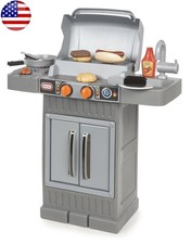 Cook 'N Grow BBQ Grill 8-Piece Pretend Play Kitchen Toys Playset Ages 2 Gray