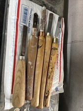 vintage wood lathe tools used 5 Count
