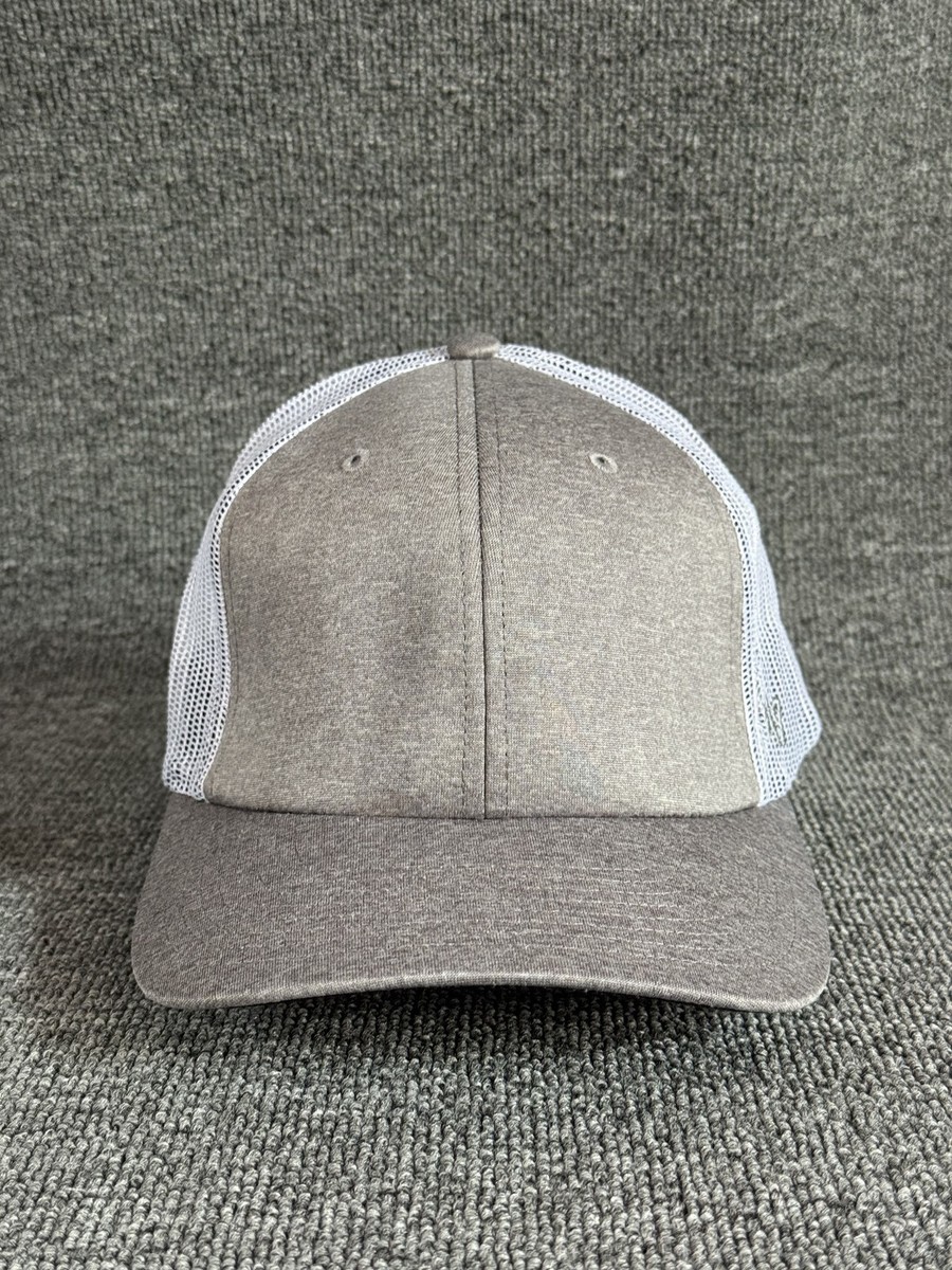 '47 Brand Blank Trucker Snapback Gray White Mesh Back Curved Brim Hat