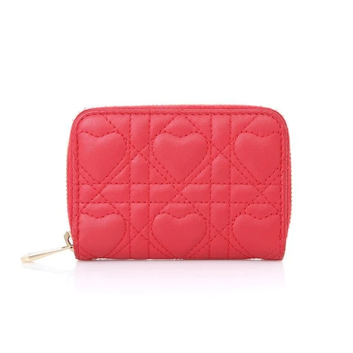 Portefeuille zippé matelassé coeur cannage Dior Lady S0985ONHG 117376775