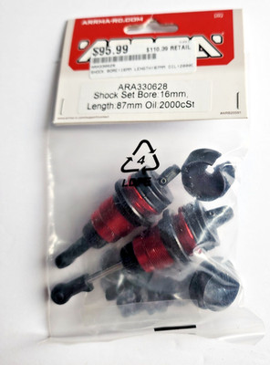 ARRMA Shock Set Bore16mm Length87mm Oil2000cSt ARA330628 Elec Car/Truck
