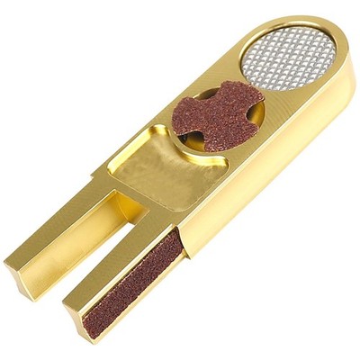 Gold U Shape Pool Cue Tip Tool Billiards Trimmer Shaper Repair Accessory