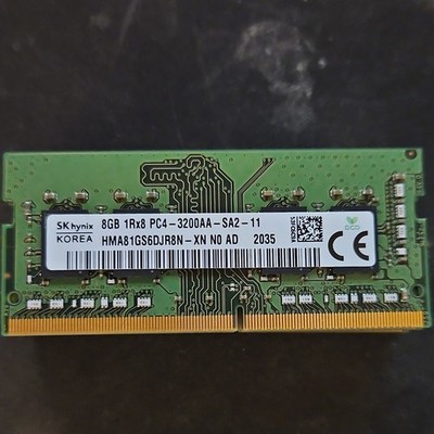 SK hynix 8GB DDR4-3200 PC4-3200AA SO-DIMM ECC HMA81GS6DJR8N-XN