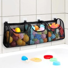 Bath Toy Storage, Bath Toy Holder, 3 Compartment Large Openings Bath Toy Orga...