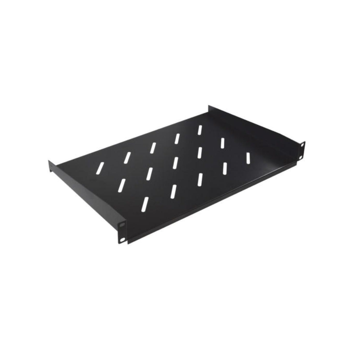 Fixed shelving unit 19 1U depth 300mm V RAL9004 002138