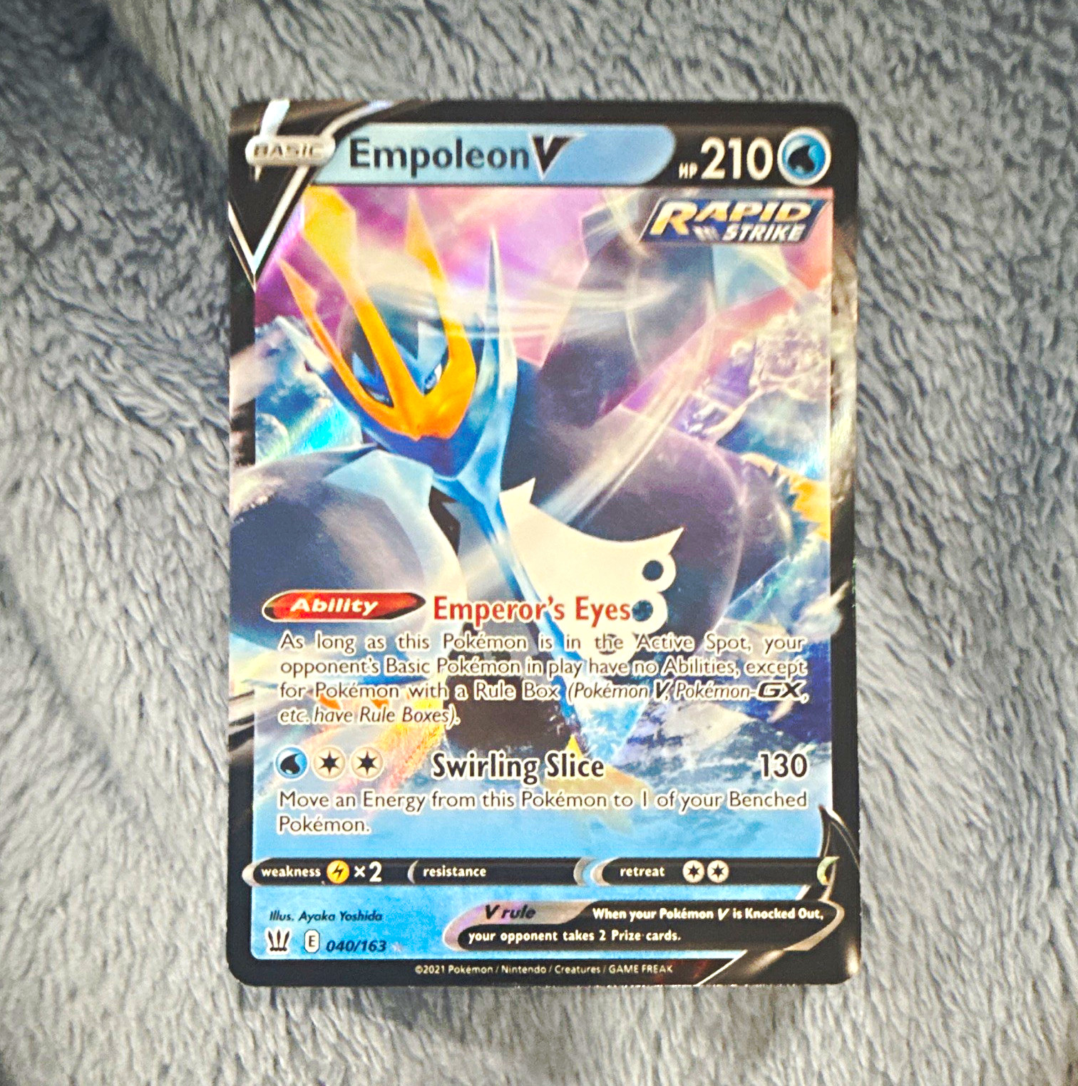 Nintendo Empoleon V 040/163 Ultra Rare Holo Rapid Strike 210 HP Eng 2021