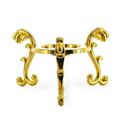 Large Gold Tone Metal Egg Stand Holder Display