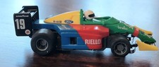 TYCO 19 BENETTON F1 FORD 440 Magnum chassis HO Slot Car Tested Working