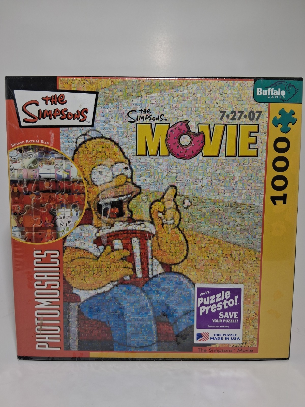 The Simpsons Movie Puzzle Photomosaics 1000 pc. Puzzle Buffalo Games NIB Sealed.