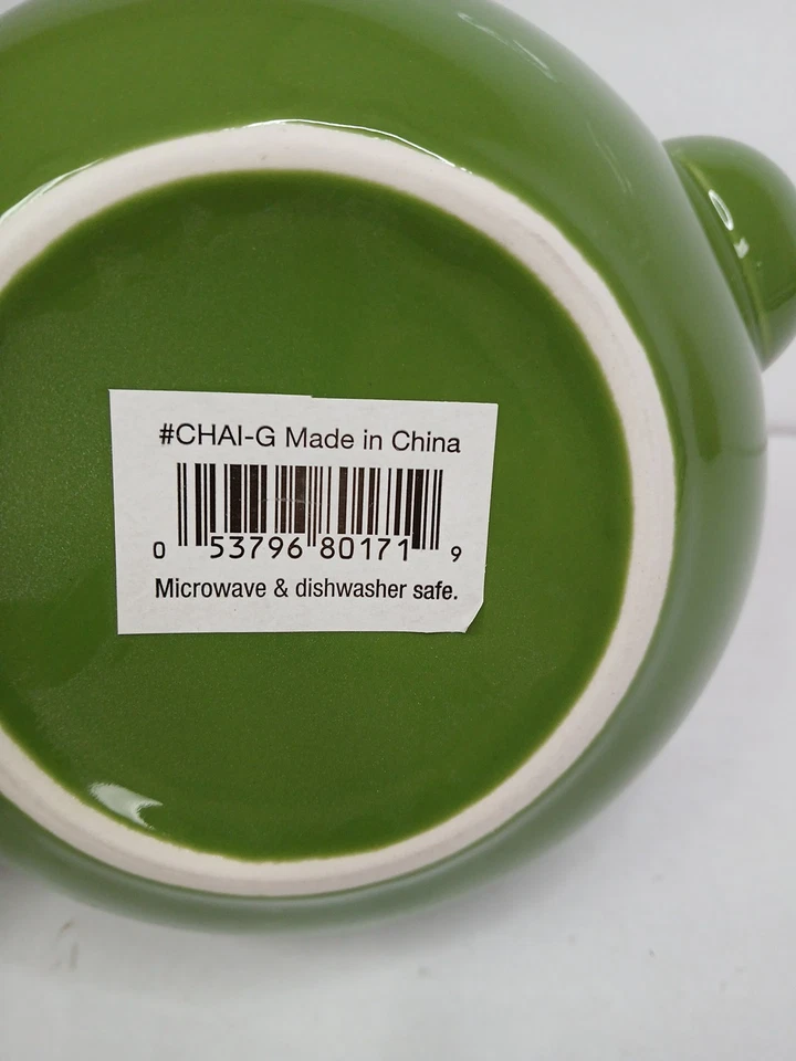 Tetera de gres RSVP, verde (CHAI G) falta tapa Foto 4 de 4