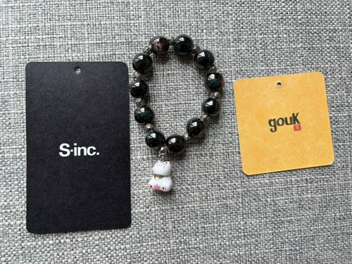 H.NAOTO GOUK Y2K ARCHIVE MALL BEAD BRACELET FORTUNE CAT FLOWERS JAPAN RARE