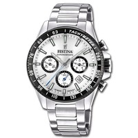 Festina Herrenuhr Timeless Chronograph Armbanduhr Edelstahl Silber UF20560/1