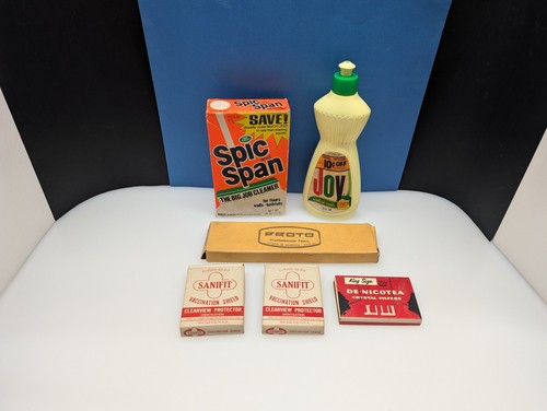 Vtg Advertisement Lot Joy Spic N Span Proto More Joy Bottle No Barcode Empty