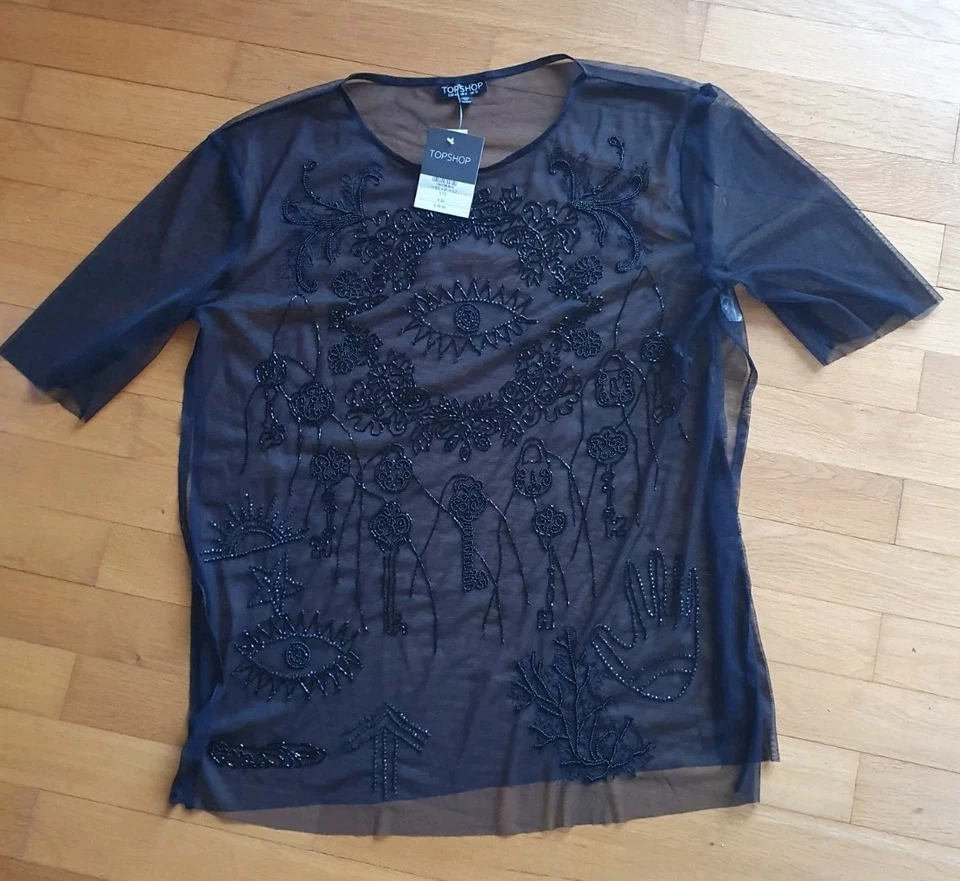 TOPSHOP Tunika Bluse Shirt Überwurf Neu Eti 40/42  Np 52 € TOP - Bild 2 von 4