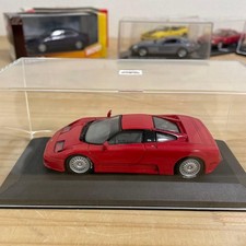 MiniChamps Bugatti EB110 1/43 Diecast Model Car Red Display Used