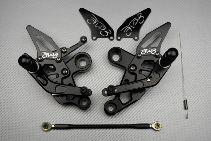 Repose-pieds arrière Racing noir pour moto Yamaha MT-09 2013-2016 FZ09