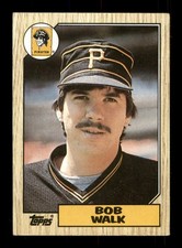  628 Bob Walk  Pirates 1987 Topps Baseball Sports Trading Card 