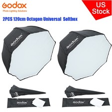 2X GODOX 47" 120cm Octagon Umbrella Universal Softbox for Studio Flash Speedlite