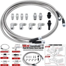 6AN Transmission Fluid Oil Cooler Hose Line Kit GM Chevy 4L80E TH350 TH400 700R4