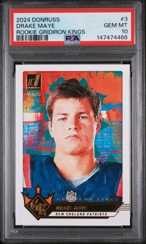2024 Donruss – Drake Maye Rookie Gridiron Kings #3 RC – PSA 10