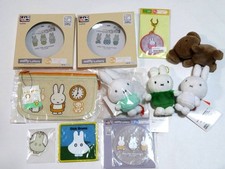 Miffy Set - Plate Keychain Plush Mascot Coaster Pouch