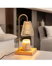 White Candle Warmer Lamp with Timer Dimmer Electric