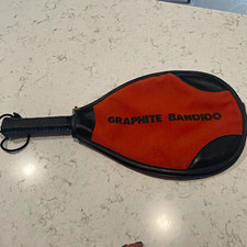 Vintage 1980s DP Leach Graphite Bandido Racquetball Racquet w/ Cover