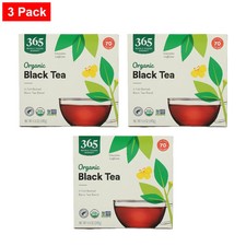 365 By WFM, Organic Black Tea, Single-Serve Tea Bags, 70 Count - 3 Pack