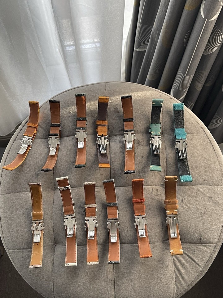 leather watch strap 20mm quick release+ genuine seiko deployment clasp ...