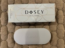 Dosey 7 Day Pill Compact Travel Pill Organizer w/ Mirror - Blue/Gold - NEW
