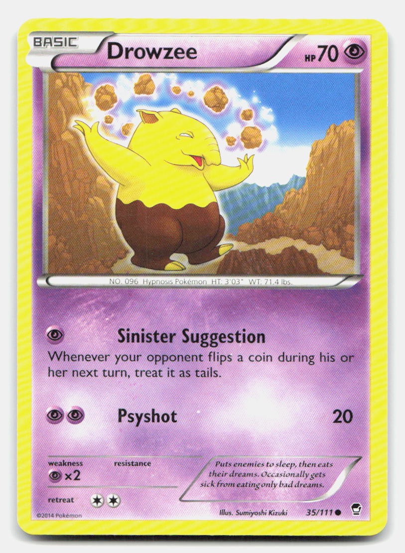 Drowzee 35/111 Common Furious Fists Pokemon NM