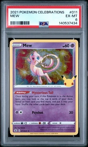 2021 POKEMON CELEBRATIONS #011 MEW PSA 6