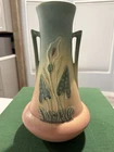 Vintage 1930’s Hull Pottery Calla Lily Two Handled Vase 10.5” Tall 560/33-10