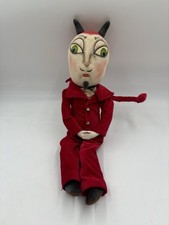 Joe Spencer Gathered Traditions Halloween VANCE DEVIL Doll 20 Red RARE HTF