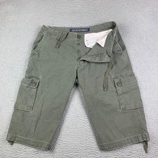 VTG Abercrombie Fitch Military Cargo Shorts Mens M OG Green Paratrooper Y2K