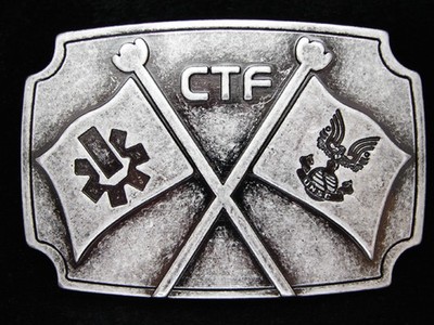 PC09123 REALLY NICE **CTF** CAPTURE THE FLAG HALO VIDEO GAME BELT BUCKLE