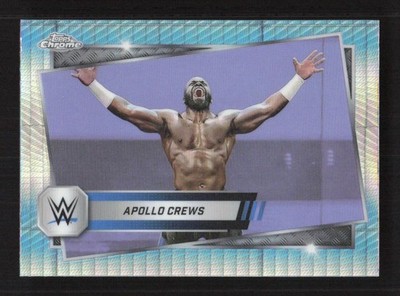 Apollo Crews 2025 Topps Chrome WWE Prism Refractor #114