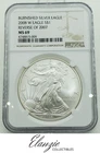 2008-W Burnished American Silver Eagle Reverse of 2007 NGC MS69