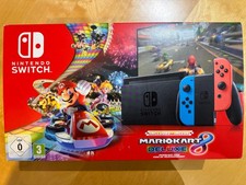 Nintendo Switch Neon Blue/Red Console + Mario Kart 8 Deluxe Bundle - Excellent