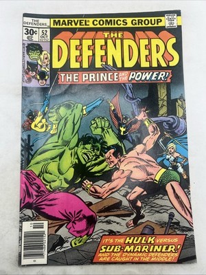 Marvel Comics The Defenders The Prince and the Power #52 (1977) Hulk Sub Mariner