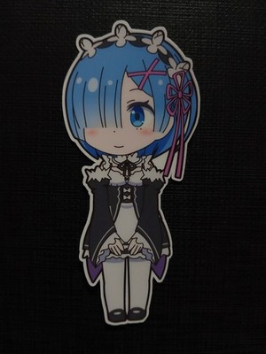 Rem ReZero Re:Zero Chibi Isekai Quartet Glossy Sticker Anime Waterproof!