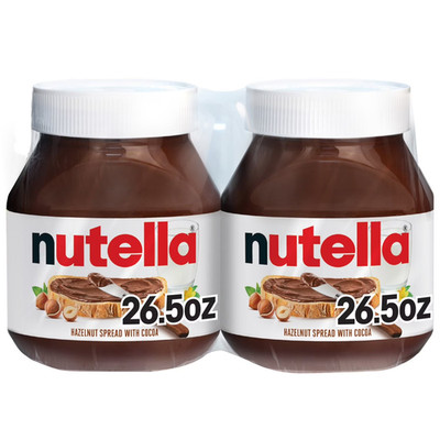2 PACK - Nutella Original Hazelnut Spread with Cocoa, 26.5 oz (Total 53 oz)