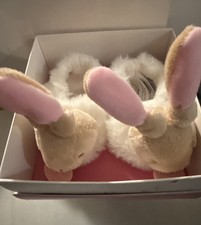 DOUDOU Et Compagnie Paris Pink Bunnies Baby Bootie 1st Slippers 0-3 Months