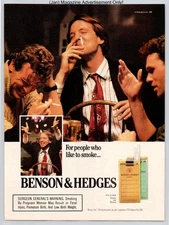 Benson Hedges 100s Cigarette Lifestyle Smoke Vintage 1989 Advertisement