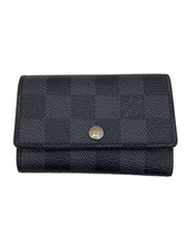 LOUIS VUITTON Multicle 6 Damier Graphite Black Leather Black Men's